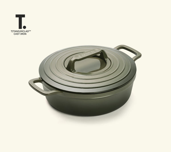TitaniumClad™ Cast Iron Dutch Oven 27cm - Sage