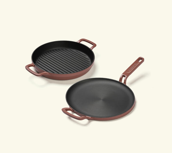 Pre-seasoned Cast Iron Duo - Jaipur Terracotta