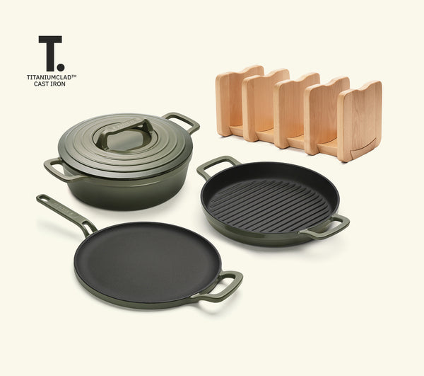 Cast Iron Trio with Storage - Sage