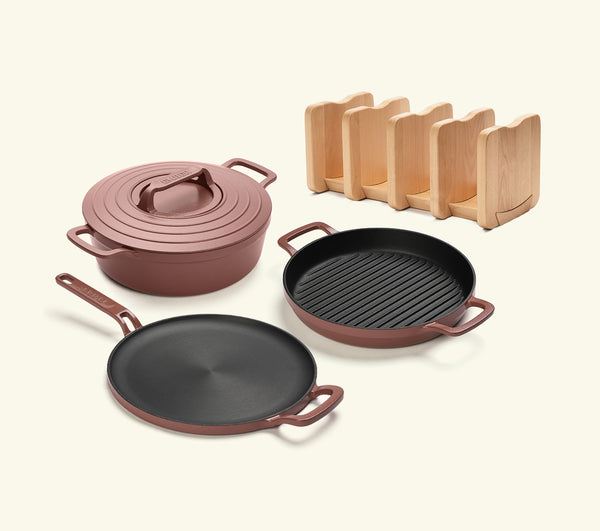 Cast Iron Trio with Storage - Jaipur Terracotta