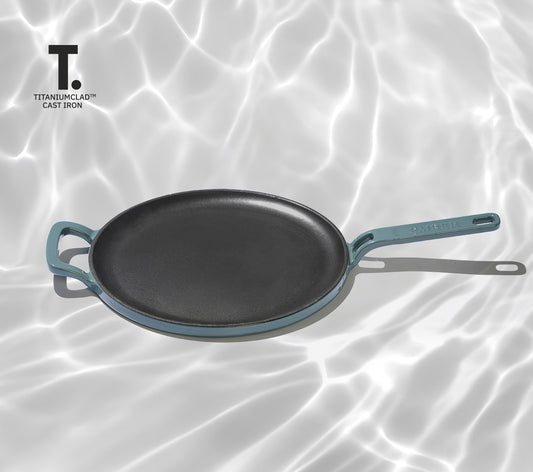 TitaniumClad™ Cast Iron Tawa 27cm - Ocean