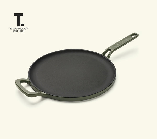 TitaniumClad™ Cast Iron Tawa 27cm - Sage