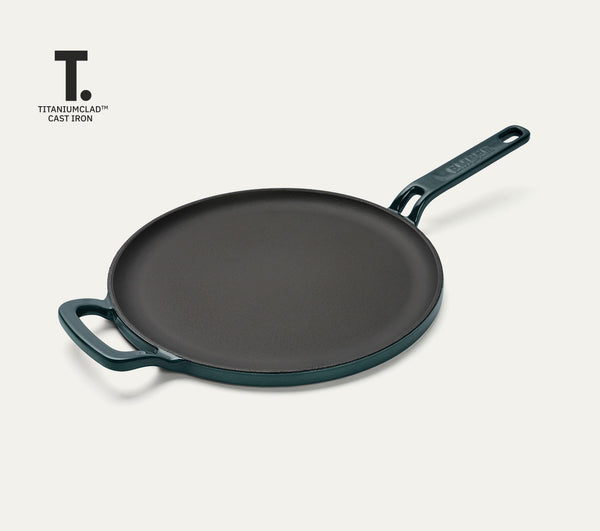 TitaniumClad™ Cast Iron Tawa 27cm - Teal
