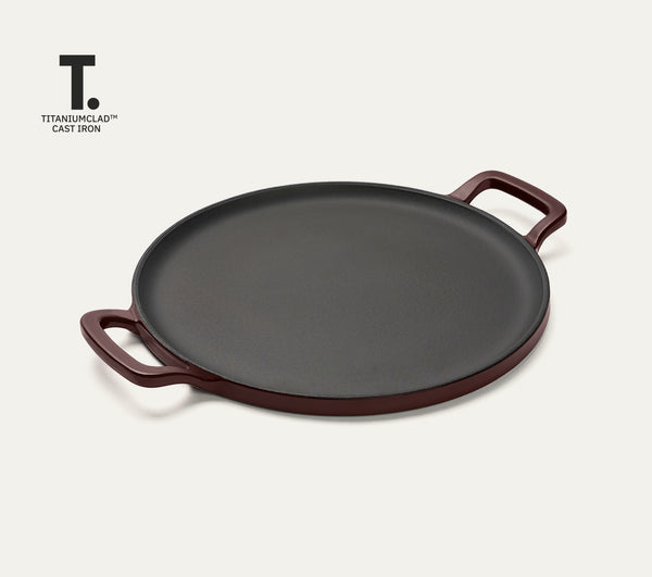 TitaniumClad™ Cast Iron Tawa 30cm - Wine