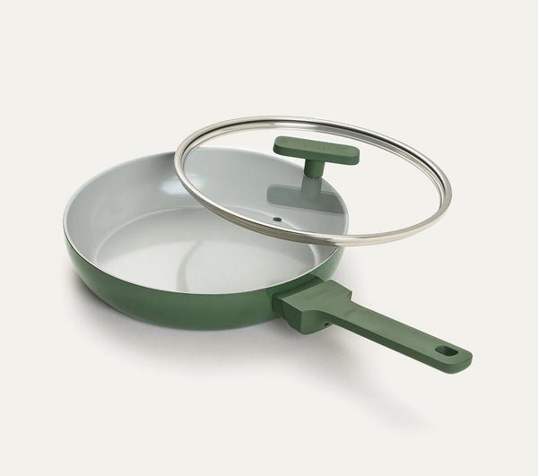 Frypan 24cm with glass lid (2.0) - Coorg Green