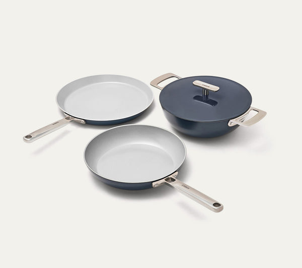 Everyday Cookware Trio (with storage) - Nilgiri Blue