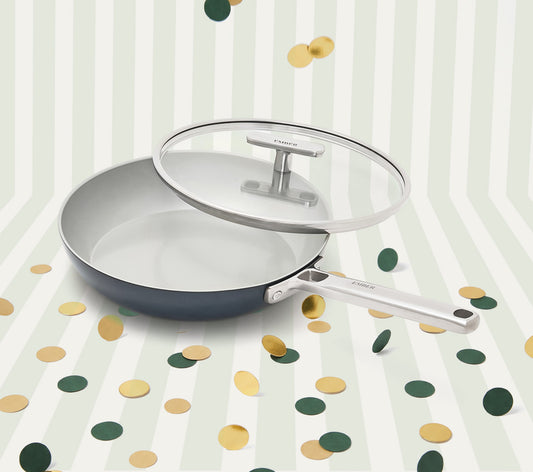 Frypan 24cm with glass lid - Nilgiri Blue