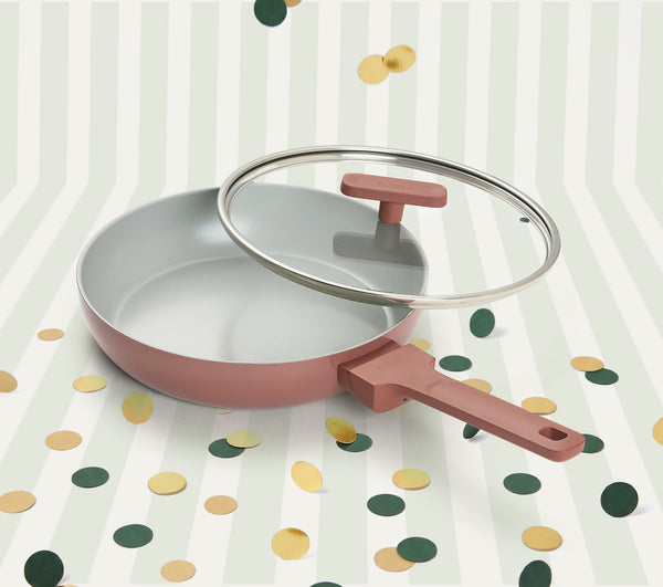 Frypan 24cm with glass lid (2.0) - Jaipur Terracotta