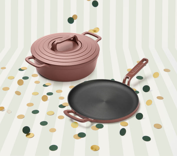 Pre-seasoned Cast Iron Duo - Jaipur Terracotta
