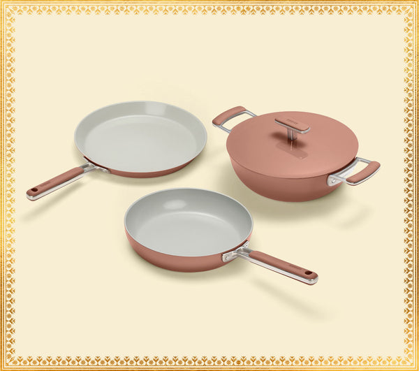 Everyday Cookware Trio (with storage) - Jaipur Terracotta