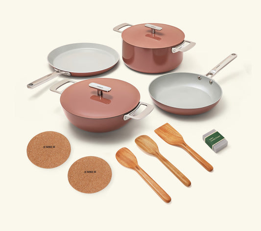 Complete Cookware Set (4-Piece) Without Storage - Jaipur Terracotta