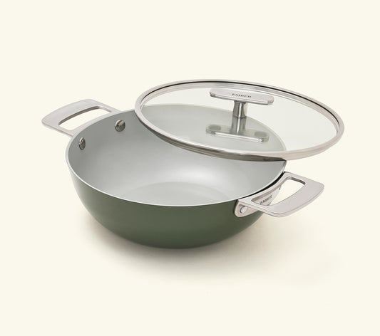 Kadai 24cm with glass lid - Coorg Green