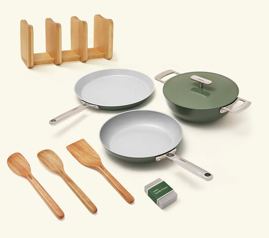 Everyday Cookware Trio (with storage) - Coorg Green