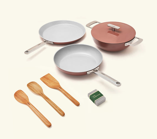 Everyday Cookware Trio (with storage) - Jaipur Terracotta