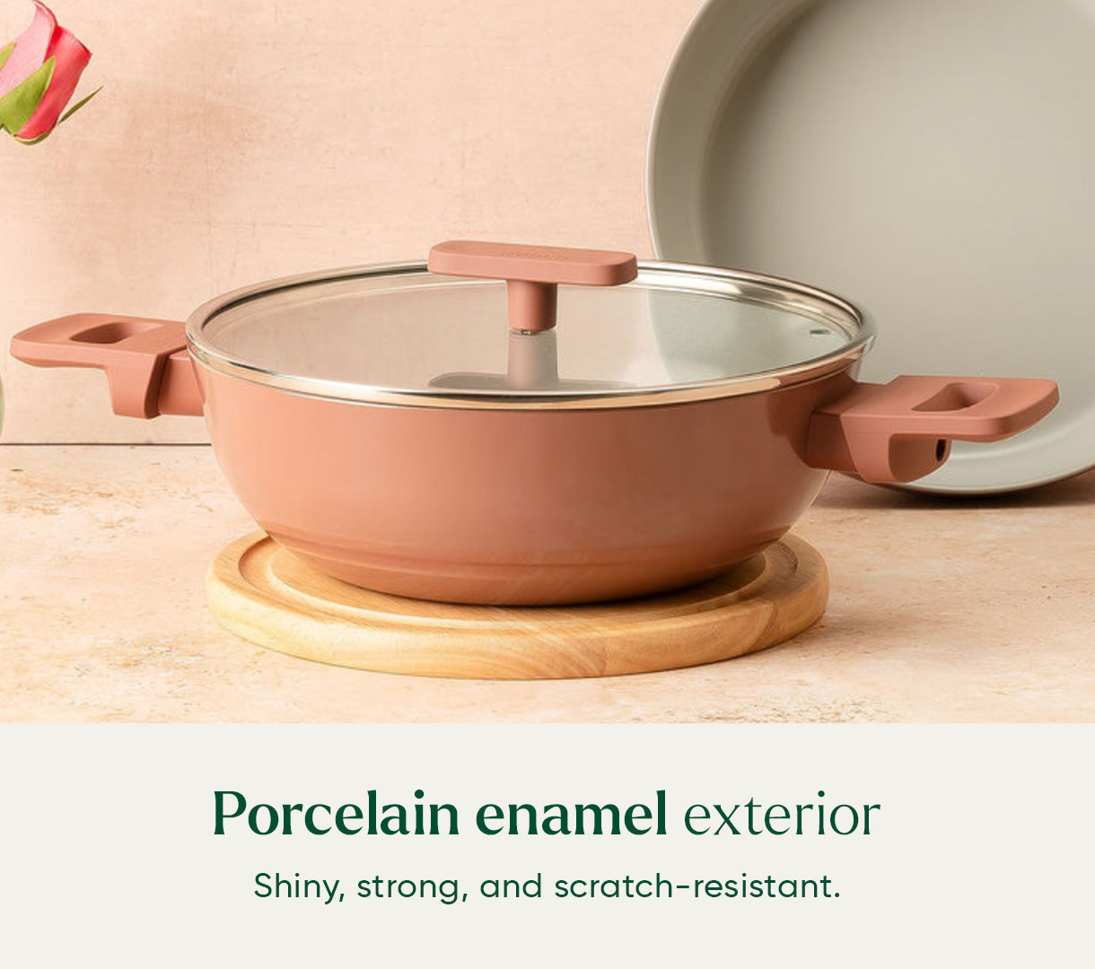 Kadai 24cm with glass lid - Jaipur Terracotta