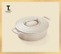 TitaniumClad™  Cast Iron Dutch Oven 27cm - Almond