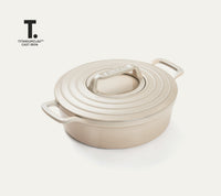 TitaniumClad™  Cast Iron Dutch Oven 27cm - Almond