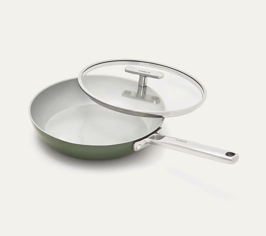 Frypan 24cm with glass lid - Coorg Green