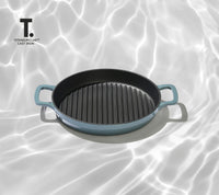 TitaniumClad™  Cast Iron Grill Pan 27cm - Ocean
