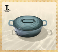 TitaniumClad™  Cast Iron Dutch Oven 27cm - Ocean