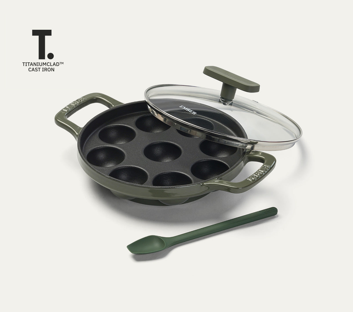 Ember TitaniumClad™ Cast Iron Appe Pan (20 cm) - Sage