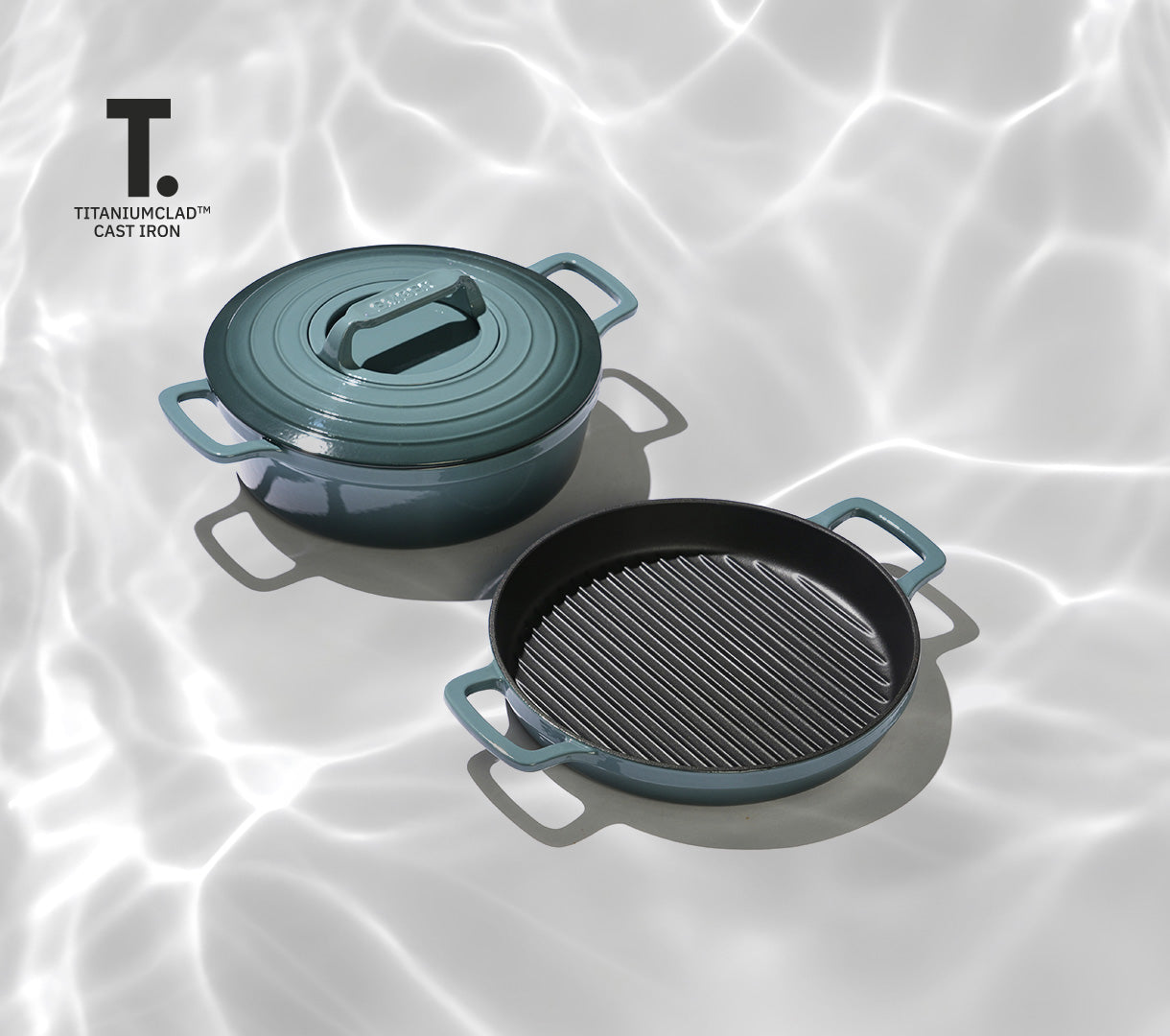 TitaniumClad™ Cast Iron Duo - Ocean