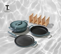Cast Iron Trio with Storage - Ocean