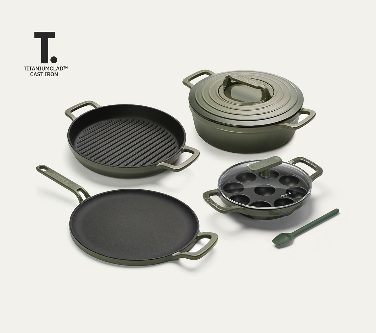 TitaniumClad Cast Iron - Set of 4