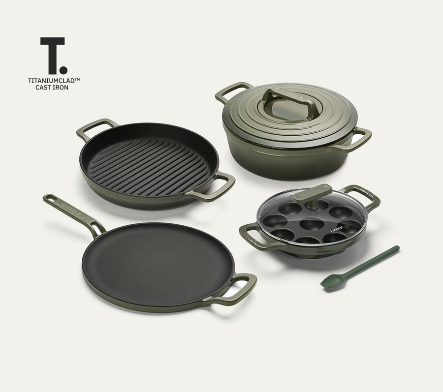 TitaniumClad Cast Iron - Set of 4