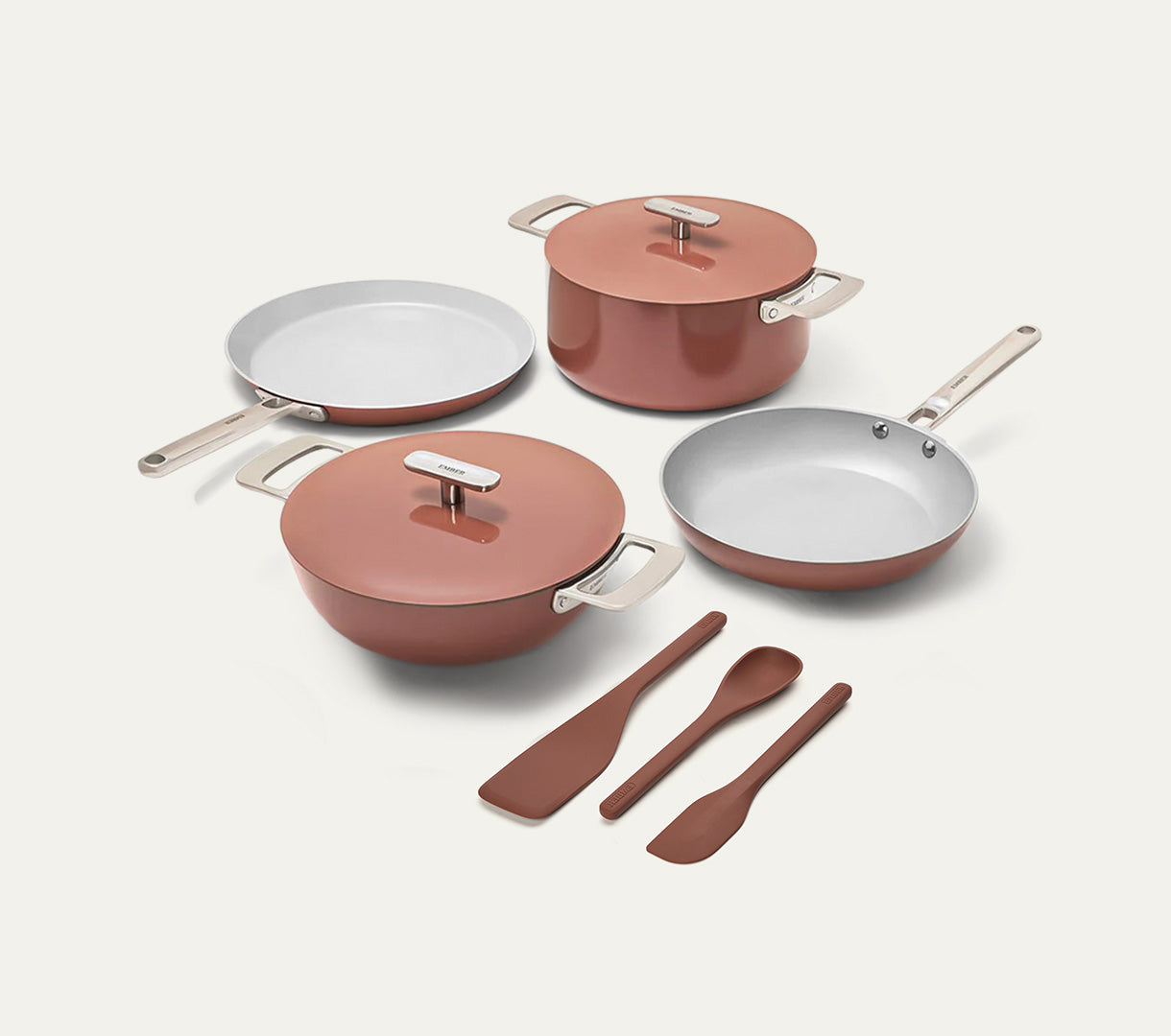 Complete Cookware Set (4-Piece) Without Storage - Jaipur Terracotta