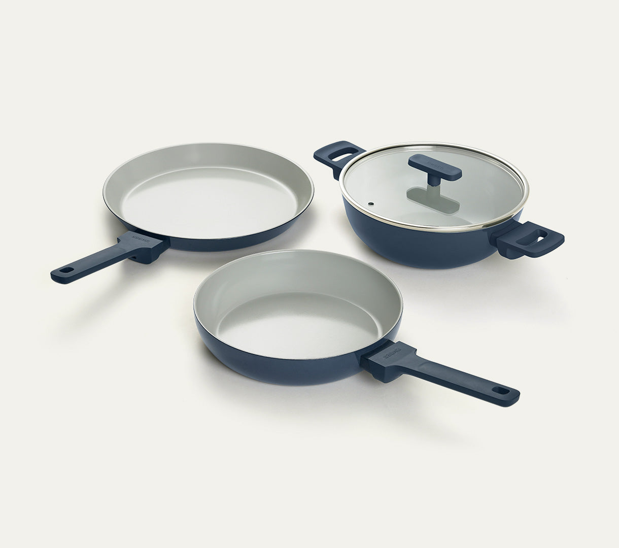 Everyday Cookware Trio with glass lid - Nilgiri Blue