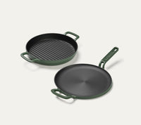 Pre-seasoned Cast Iron Duo - Coorg Green