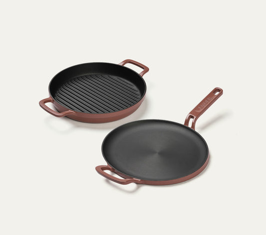 Pre-seasoned Cast Iron Duo - Jaipur Terracotta