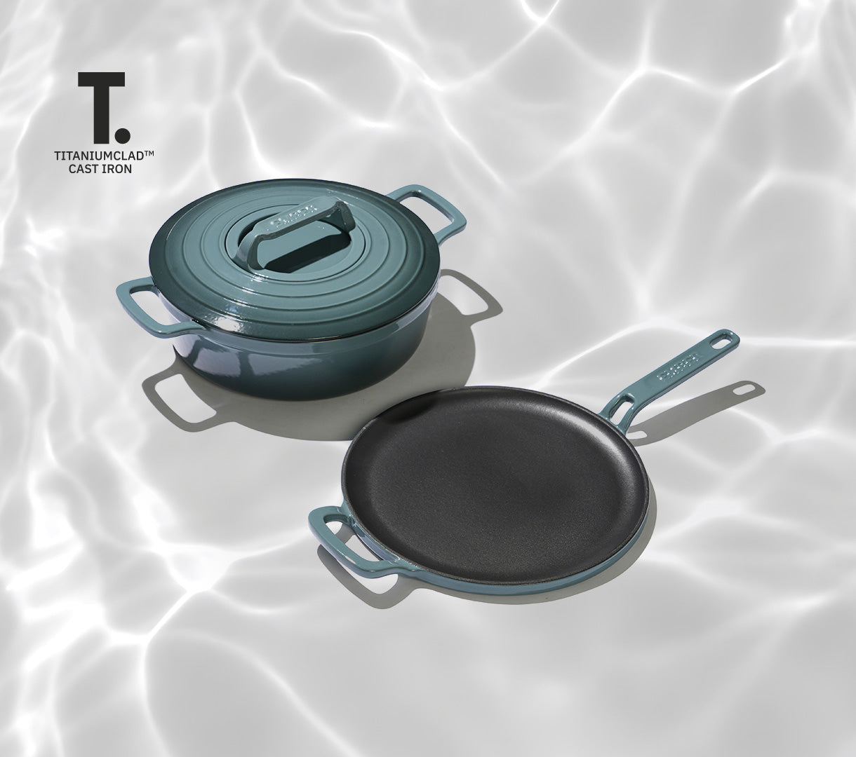 TitaniumClad™ Cast Iron Duo - Ocean