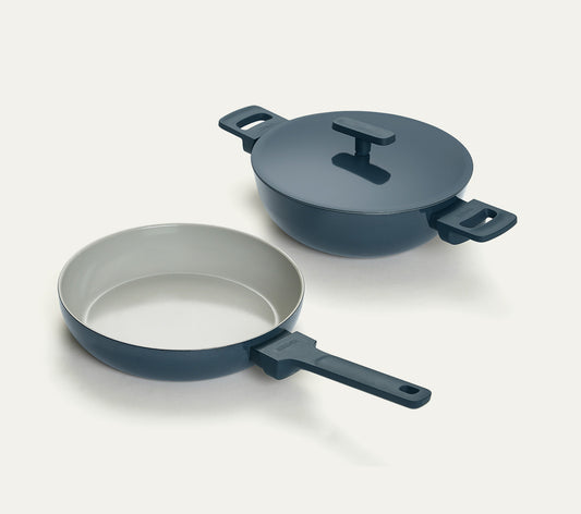 Ember Frypan + Kadai Duo - Nilgiri Blue