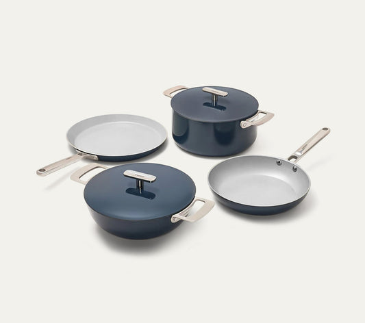 Complete Cookware Set (4-Piece) Without Storage - Nilgiri Blue