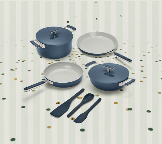 Complete Cookware Set (4-Piece) Without Storage - Nilgiri Blue