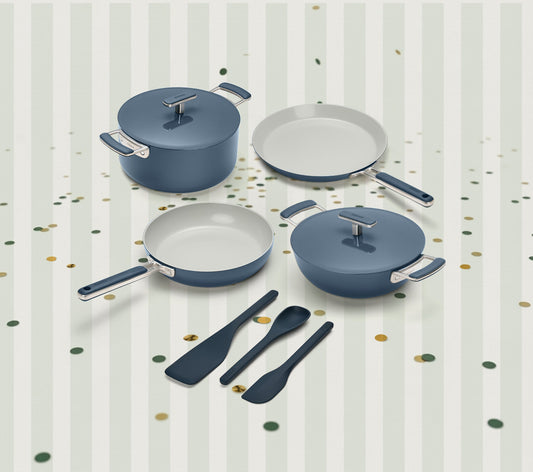 Complete Cookware Set (4-Piece) Without Storage - Nilgiri Blue