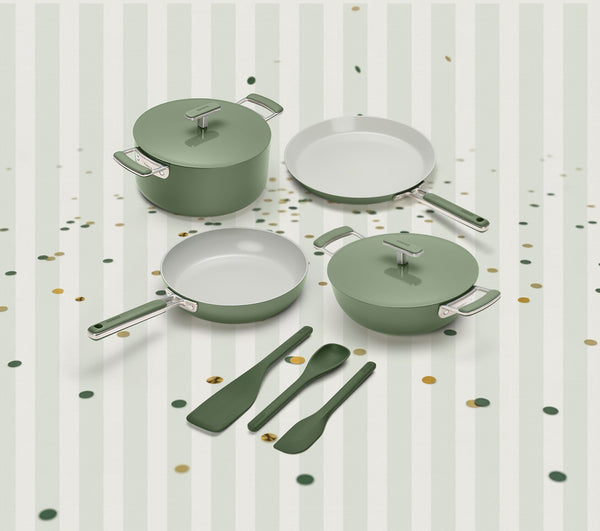 Complete Cookware Set (4-Piece) Without Storage - Coorg Green