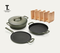 Cast Iron Trio with Storage - Sage