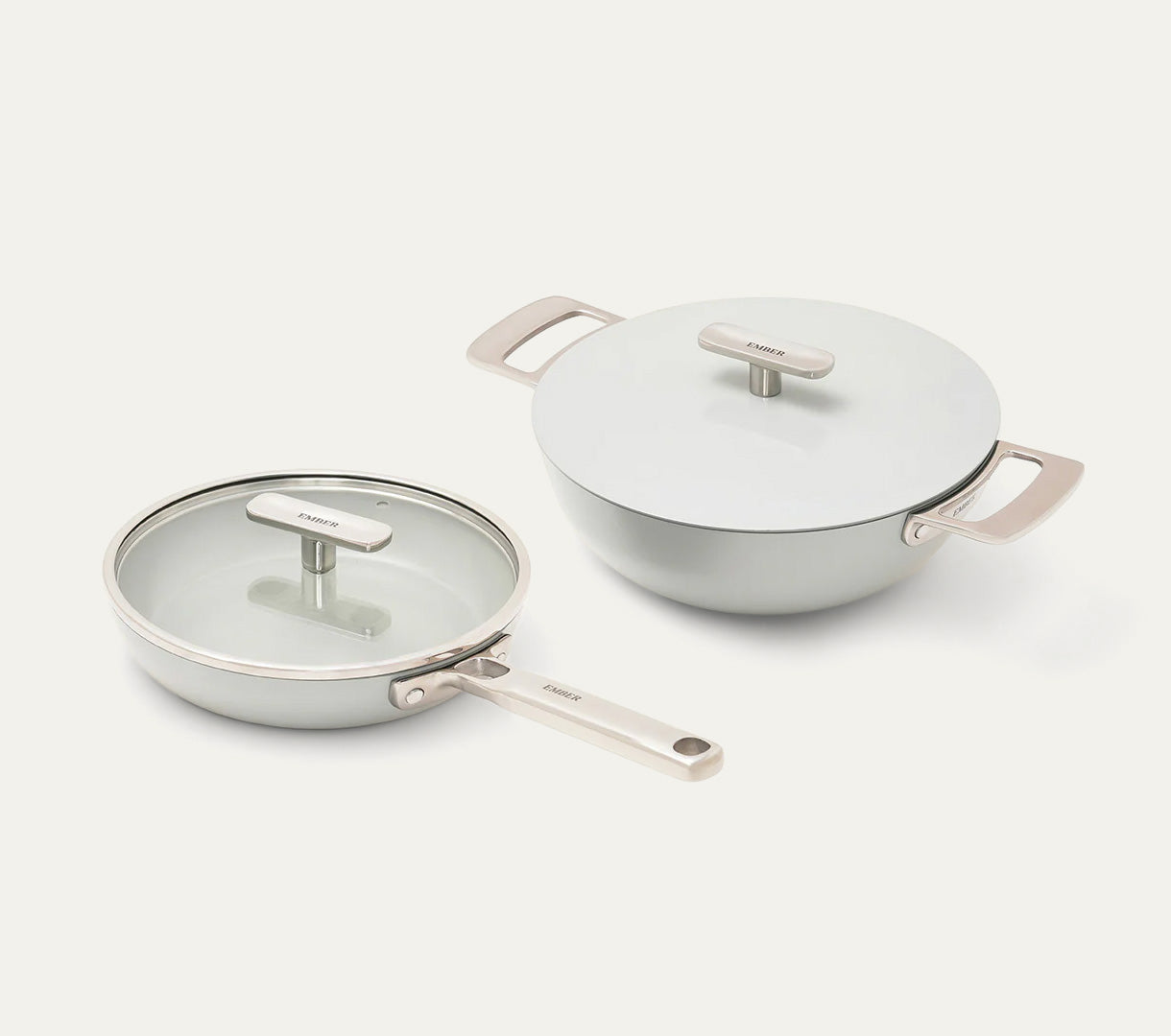 Ember Mini Frypan with glass lid + Kadai Duo - Himalayan Mist