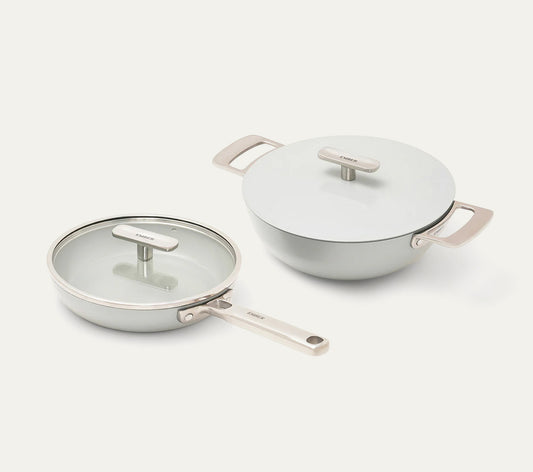 Ember Mini Frypan with glass lid + Kadai Duo - Himalayan Mist