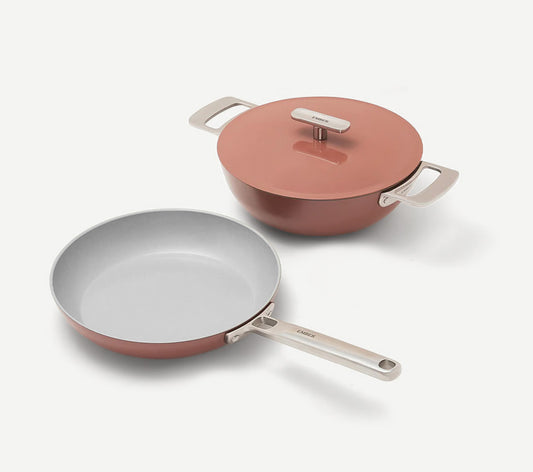 Ember Frypan + Kadai Duo - Jaipur Terracotta