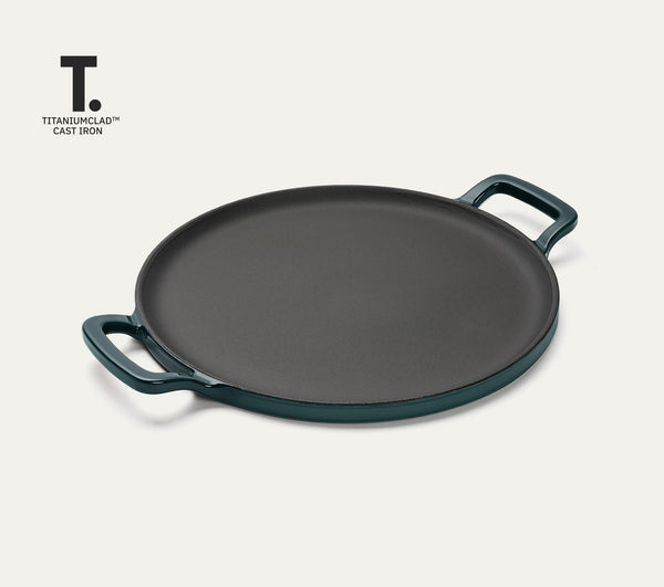 TitaniumClad™  Cast Iron Tawa 30cm - Teal