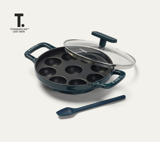 Ember TitaniumClad™ Cast Iron Appe Pan (20 cm) - Teal