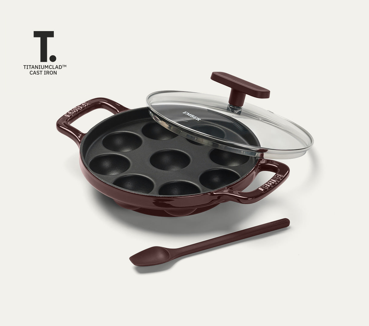 Ember TitaniumClad™ Cast Iron Appe Pan (20 cm) - Wine
