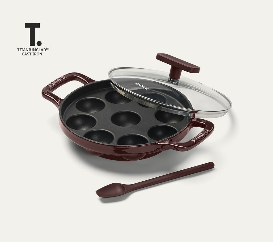 Ember TitaniumClad™ Cast Iron Appe Pan (20 cm) - Wine