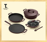 TitaniumClad Cast Iron - Set of 4 - Wine