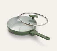 Frypan 24cm with glass lid (2.0) - Coorg Green