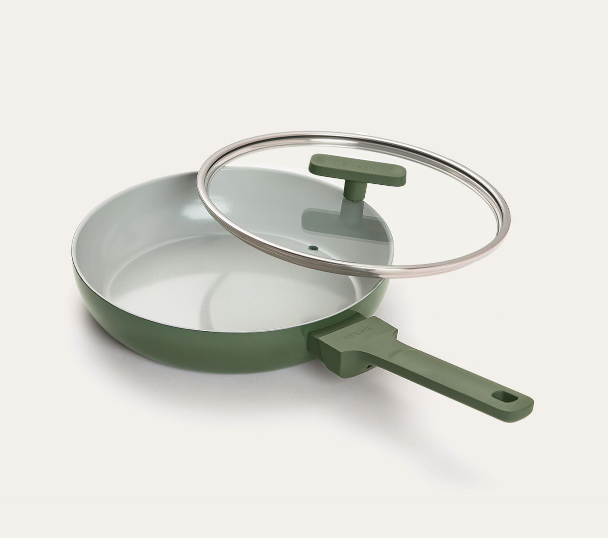 Frypan 24cm with glass lid (2.0) - Coorg Green